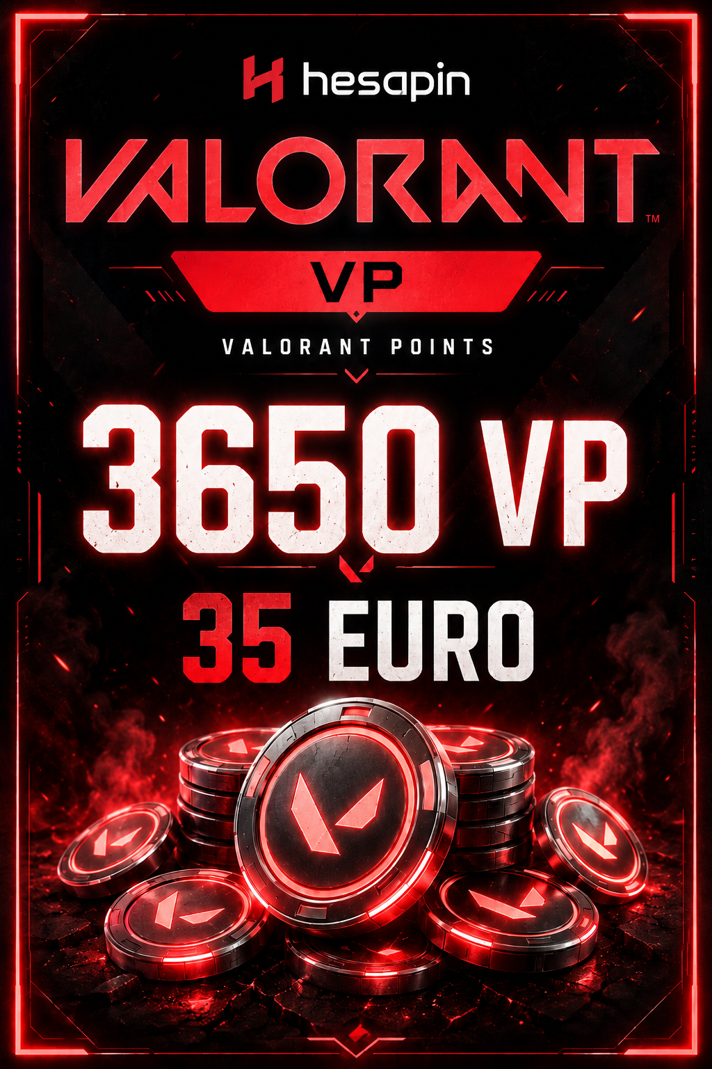 Valorant 3650 VP - 35 EURO