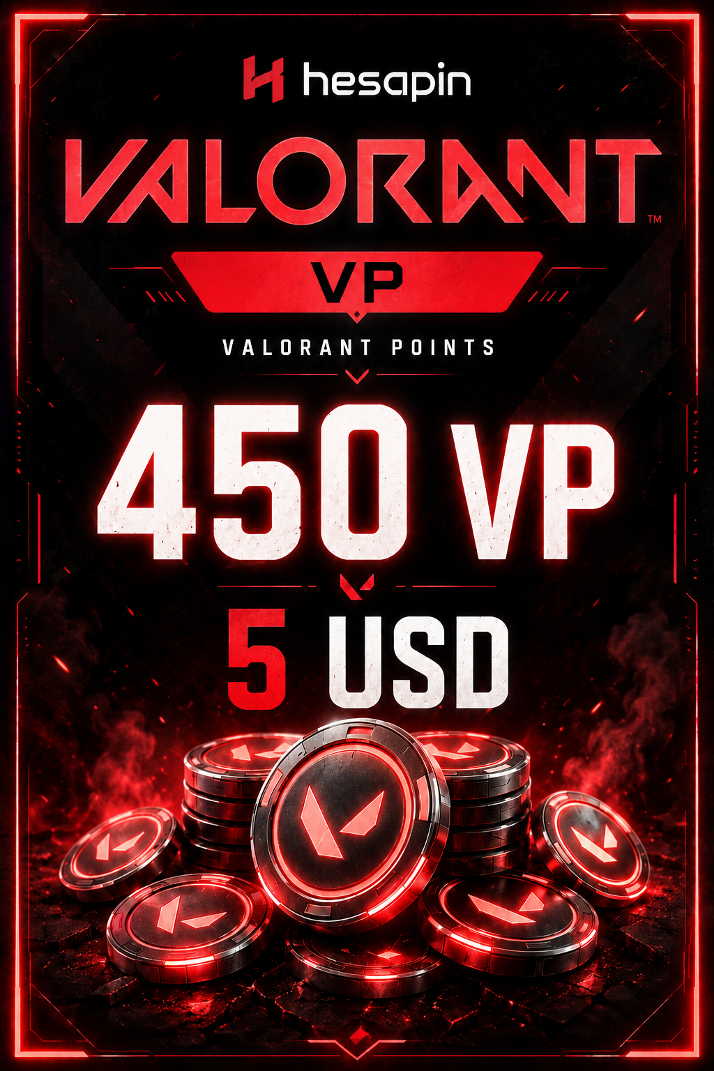 Valorant 450 VP - 5 USD
